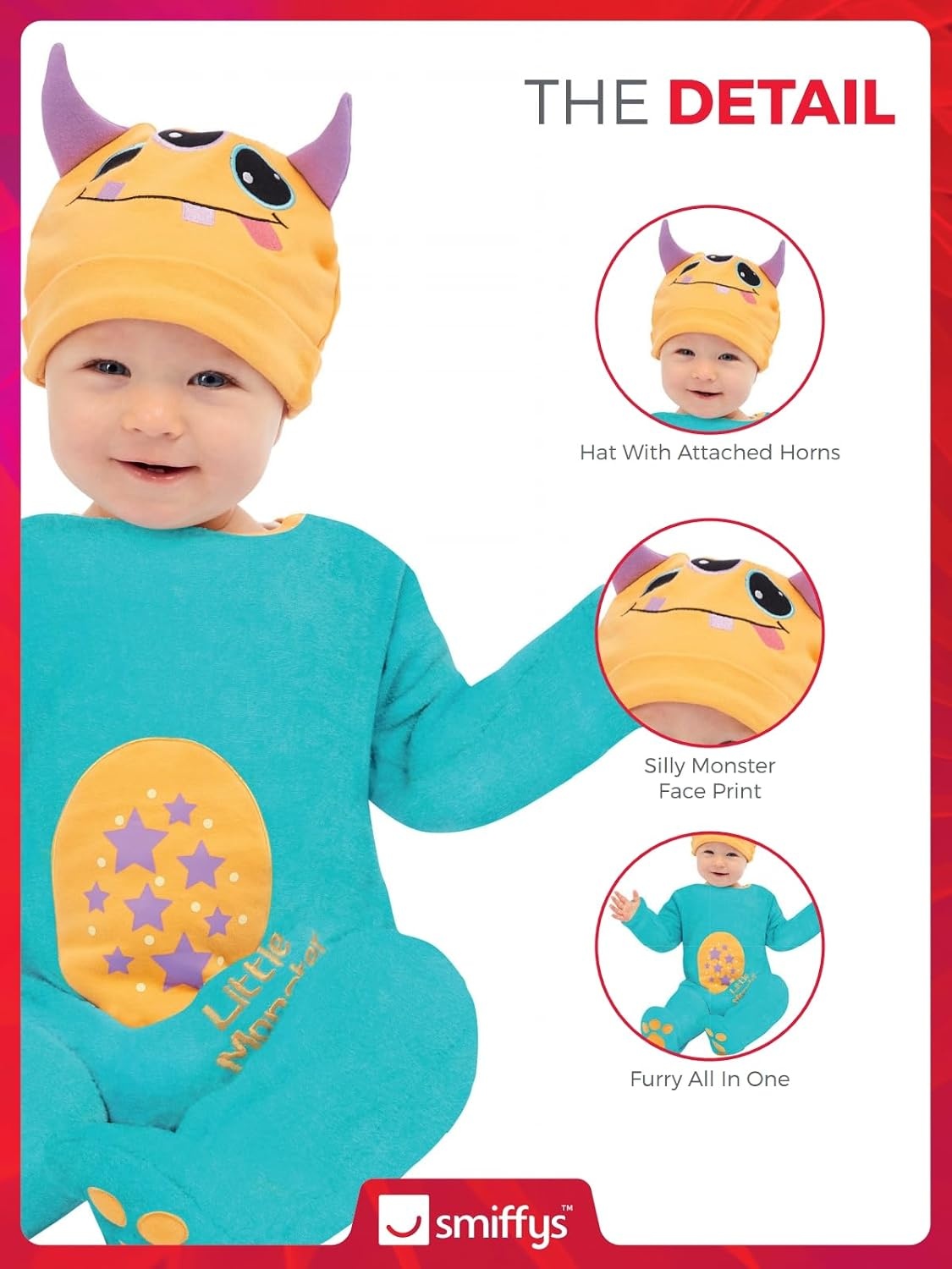 image:imageSmiffys Little Monster Baby Blue All In One amp Hat Halloween Child Fancy Dress Halloween Dress Up Costumes