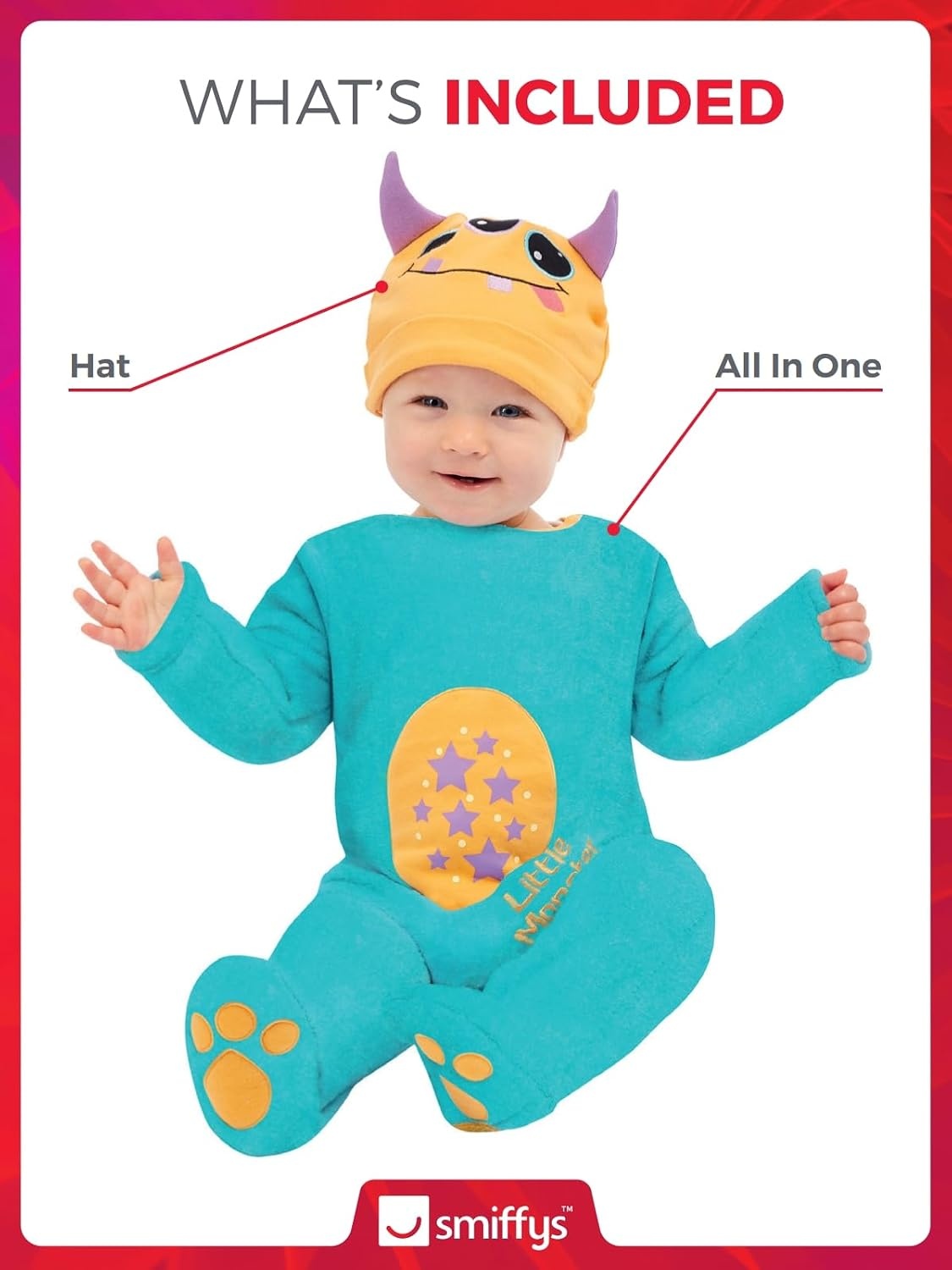 image:imageSmiffys Little Monster Baby Blue All In One amp Hat Halloween Child Fancy Dress Halloween Dress Up Costumes